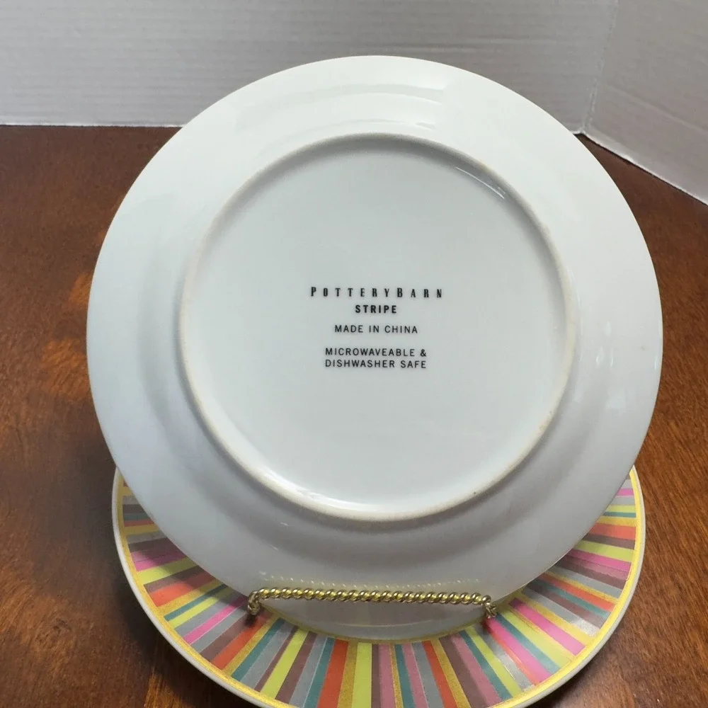 2 X Pottery Barn STRIPE 7.75